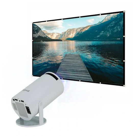 Projector iggual Pack mini proyector + pantalla 120" plegabl HD 1280 x 720 px-1