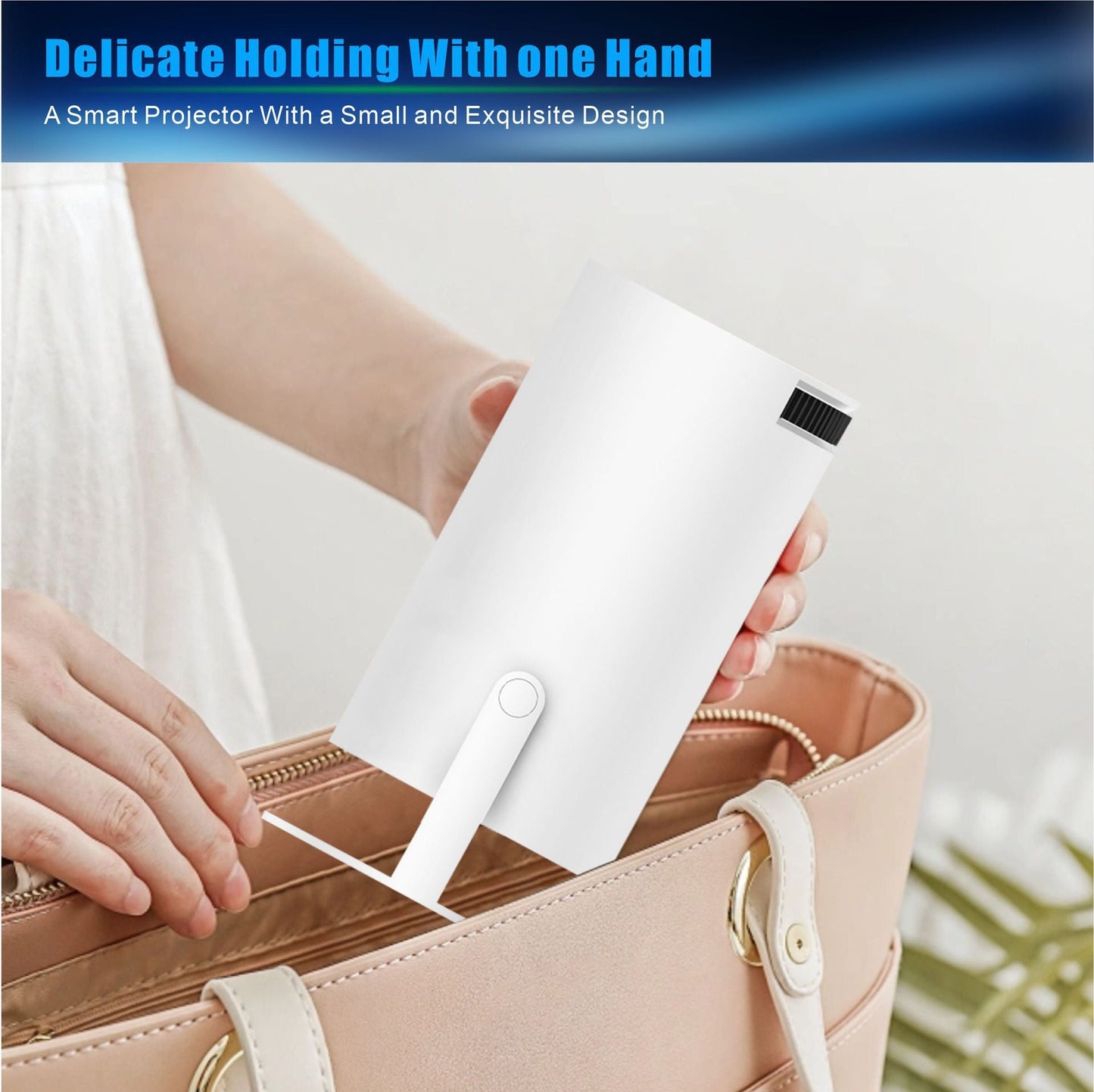 NNEDSZ Portable 180 Degrees Adjustable Mini Projector - Full HD Home Theater