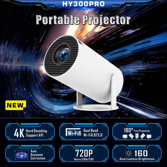 NNEDSZ Portable 180 Degrees Adjustable Mini Projector - Full HD Home Theater